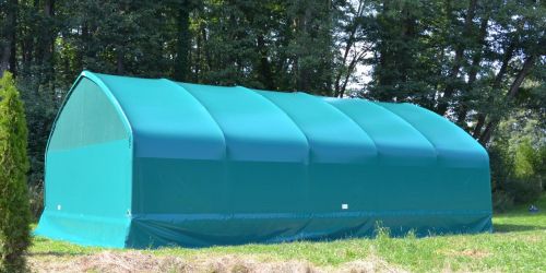 Unterstand/Weidezelt mit PVC Dacheindeckung, Vollversion 6m x 10m x 3,85m