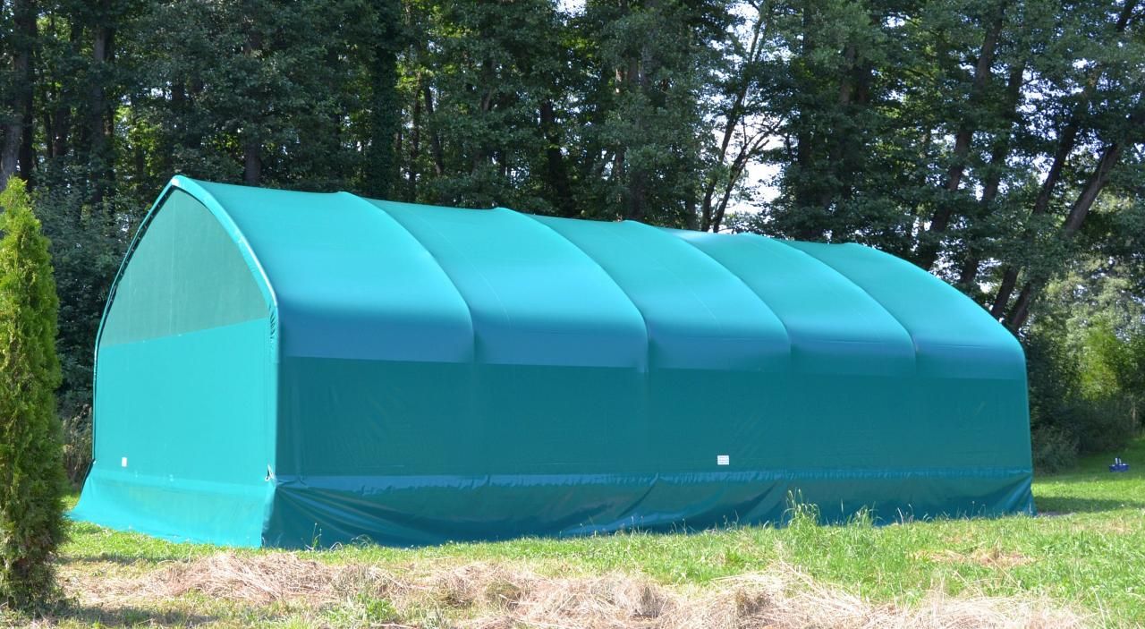 Unterstand/Weidezelt mit PVC Dacheindeckung, Vollversion 6m x 10m x 3,85m